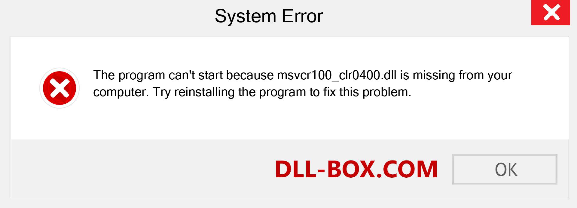  msvcr100_clr0400.dll file is missing?. Download for Windows 7, 8, 10 - Fix  msvcr100_clr0400 dll Missing Error on Windows, photos, images